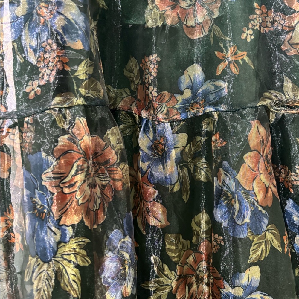 Lulu's Green Floral Maxi Dress - Picture 4 of 7